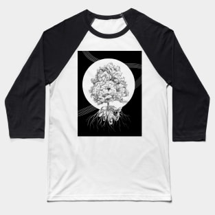 Tree Sprouting from the Hand of God with Geometrical Shapes Baseball T-Shirt